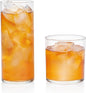Libbey Miles Tumbler and Rocks Bar Drinkware Glasses Set, Sleek Glass Drinking by Libbey