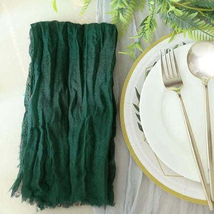 Efavormart 5 Pack 24"x19" Hunter Emerald Green Matte Gauze Cheesecloth Napkins - Image 5
