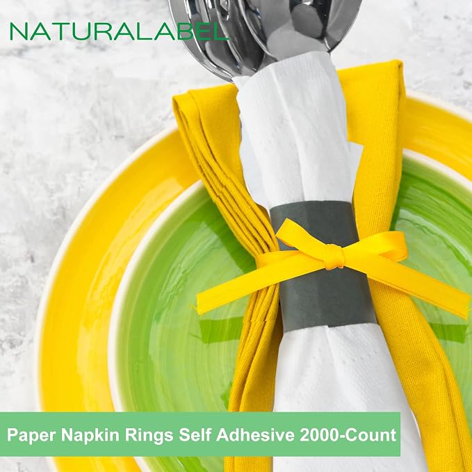 Self-Adhesive Napkin Bands, elegant table setting, - Image 7