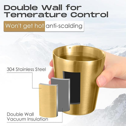 Mimorou 8 Pack Stainless Steel Insulated Cup 8.8 oz Metal Tumbler Double Wall - Image 4