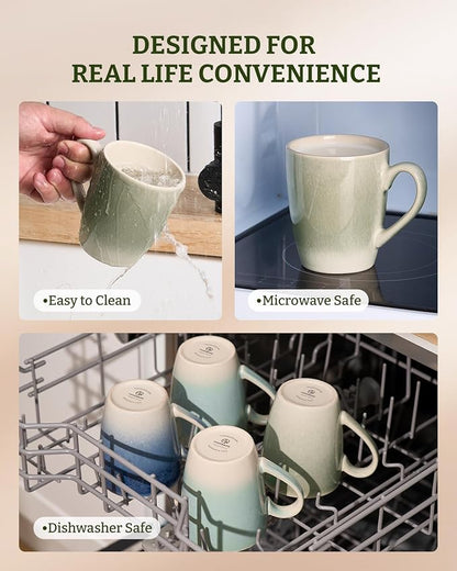 famiware Coffee Mugs Set, 13 oz Mug Set of 8, Stoneware Cups - Image 7