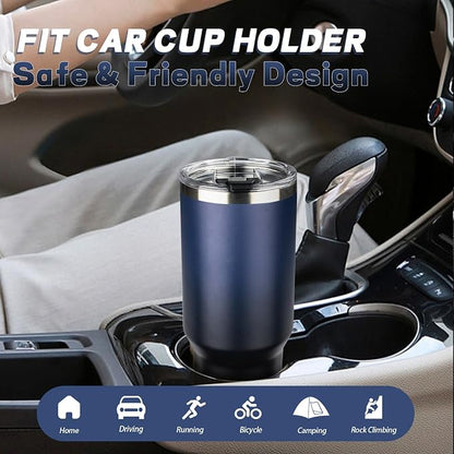 40 oz Tumbler with Lids and Straws, Stainless Steel Insulated Coffee Tumbler - Image 6