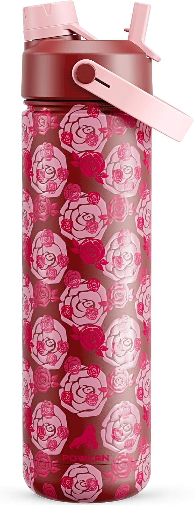 POWCAN 26 oz Insulated Water Bottle: 2-in-1 Straw and Spout Lid, Leak-proof | by POWCAN