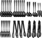 30pcs Stainless Steel Serving Utensils Set for Parties& Buffets, Catering, Banquets, Weddings and Events (Black)