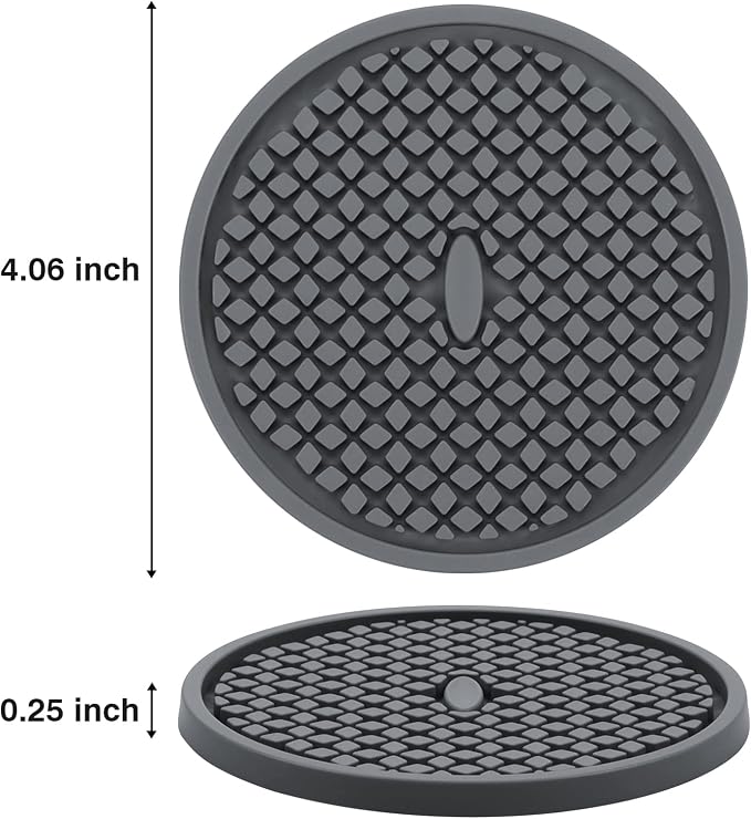 3 Pack Silicone Coasters for Drinks, Thickened Coaster - Image 2