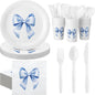 Sieral 144 Pcs Blue Bow Party Supplies Coquette Cute Supplies Bachelorette by Sieral