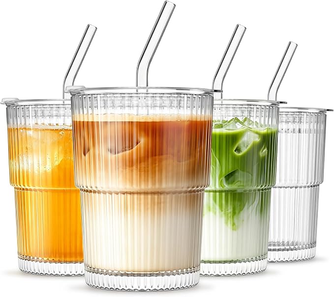 INSETLAN 13oz Glass Tumbler by INSETLAN
