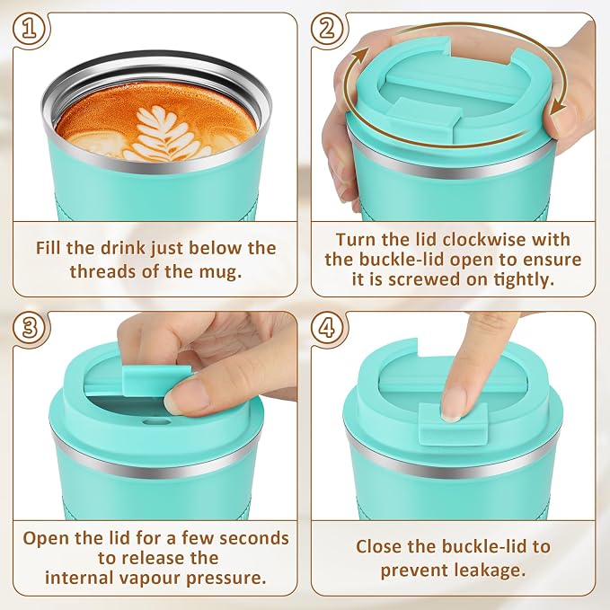 KETIEE Travel Mug 12oz: Vacuum Insulated Coffee Mug - Image 8
