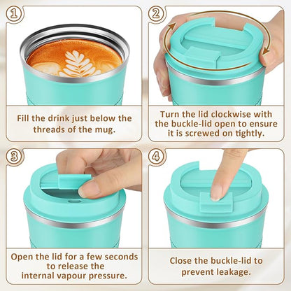 KETIEE Travel Mug 12oz: Vacuum Insulated Coffee Mug - Image 8