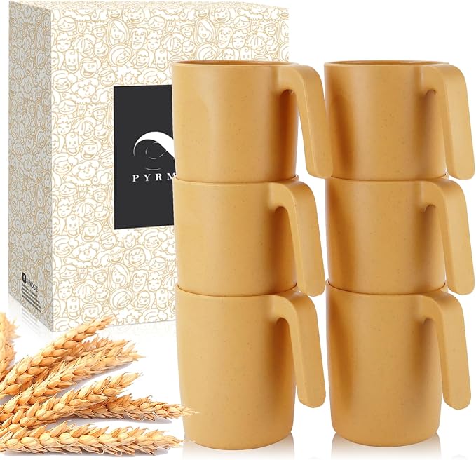 PYRMONT Wheat Straw Cups 16 Oz Alternative Plastic Cups by PYRMONT
