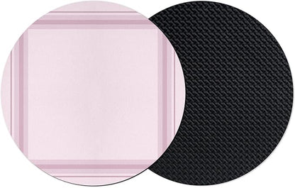 Pink Grid Coasters Set of 2 Absorbent Coasters by Unknown