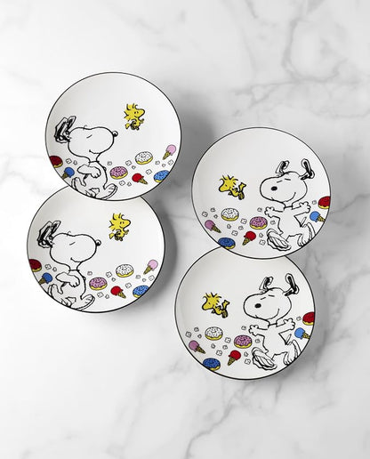 Lenox Chef Snoopy 4-Piece Accent Plates, Appetizer Plate Set - Image 2