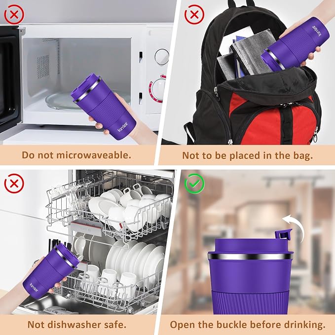 KETIEE 12oz Coffee Mug: Vacuum Insulated Coffee Cup - Image 9