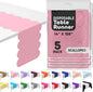 Light Pink Scallop Table Runner, Disposable Plastic, 5 Pack by Swanoo