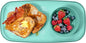 madesmart dipware Small Serving Plate, Stackable & Removable Dip Bowl for Salsa, Queso, Salad, Olives, Dishwasher & Microwave Safe, Multipurpose Plate & Bowl, Teal