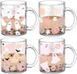 Tioncy 4 Pcs Halloween Ghost Coffee Mugs 12 oz Ghost Glass Cups by Tioncy