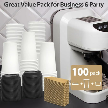 Dealusy 100 Pack 16 oz Disposable Coffee Cups - Image 6