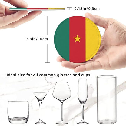 Cameroonian Flag Coasters for Drinks - Image 3