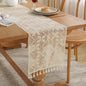 meioro Mesh Woven Table Runners, 35x86 Inch Boho Cotton Table Runner by meioro