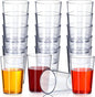 Meanplan 24 Pack Plastic Reusable Drinking Glasses Restaurant Grade 8 oz by Meanplan
