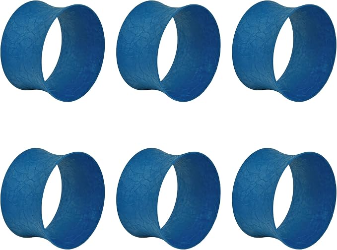 ITOS365 Turquise Napkin Rings Set of 12, Round Metal Napkin Ring Holder - Image 4