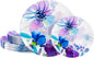 DaYammi 20Pcs Purple Plastic Plates with Watercolor Floral Plates Heavy duty Watercolor floral Plastic Plate 10.25 inch Dinner plates and 7.5 inch Dessert plates for Valentine's Day Party Wedding