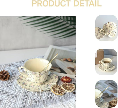Vintage Floral Porcelain Tea Cup and Saucer Set - Image 4