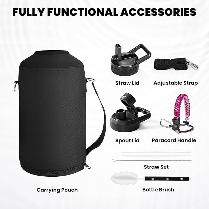 RAYMYLO One Gallon Water Bottle Insulated 128 oz, Stainless Steel | Triple - Image 7