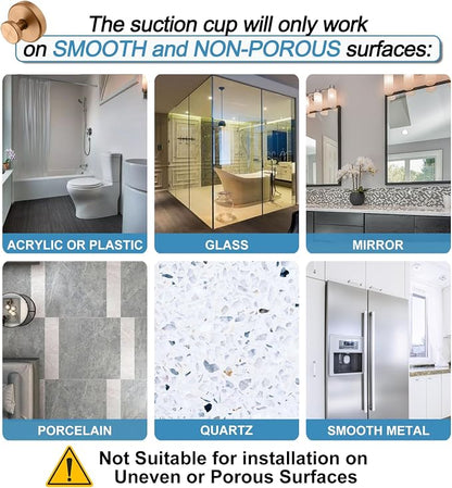 Suction Cup Hooks for Shower, No Drill Towel Hooks for Bathroom | Shower Hooks - Image 6