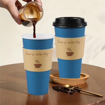 Clawsoff 50 Pack 20 oz Disposable Paper Coffee Cups - Image 8