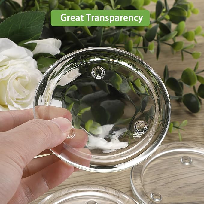 JUXYES Set of 5 Heat-Resistant Clear Glass Coaster - Image 3