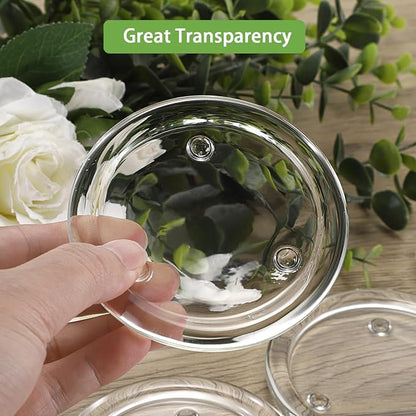 JUXYES Set of 5 Heat-Resistant Clear Glass Coaster - Image 3