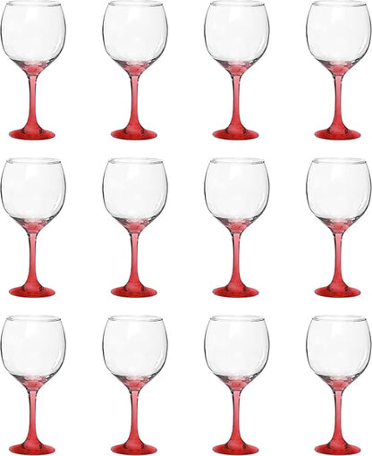 DISCOUNT PROMOS Premiere Wedding Wine Glasses 20.5 oz. Set of 12, Bulk Pack - Restaurant Glassware, Perfect for Red Wine or White Wine - Red