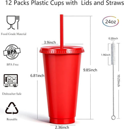 24 oz Reusable Plastic Cups, Custom Cups - Image 2