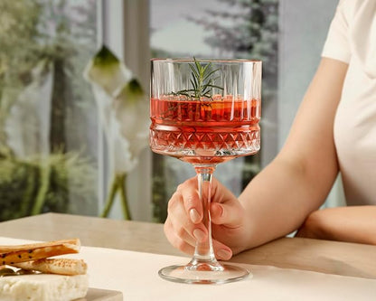 Pasabahce Premium Vintage Extra Large Coupe Glasses Set of 4 - Image 4