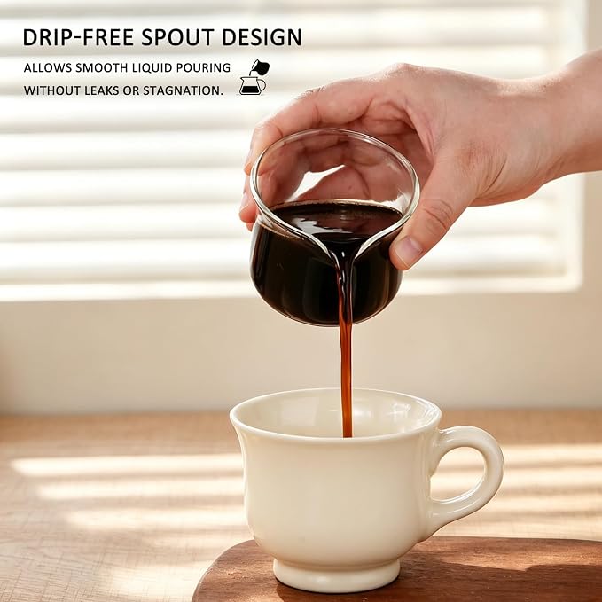 BCnmviku 3OZ Espresso Cup 100ML Shot Glass Measuring Cup, Small Clear Graduated - Image 5