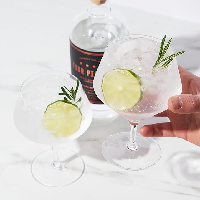 Viski Raye Angled Stemmed Gin and Tonic Glasses Set of 2 - Image 5