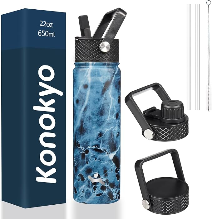 Konokyo 22 oz Insulated Stainless Steel Water Bottle by Konokyo