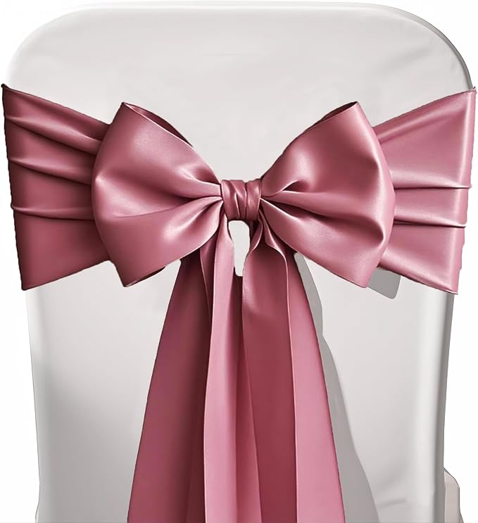 Pack of 10 Satin Dusty Rose Table Runners 12 x 108 Inches - Image 5