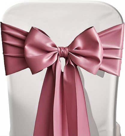 Pack of 10 Satin Dusty Rose Table Runners 12 x 108 Inches - Image 5