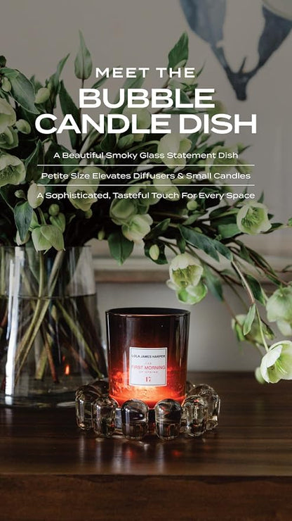 Home Collection Original Clear Glass Small Bubble Candle Dish | Votive and - Image 2