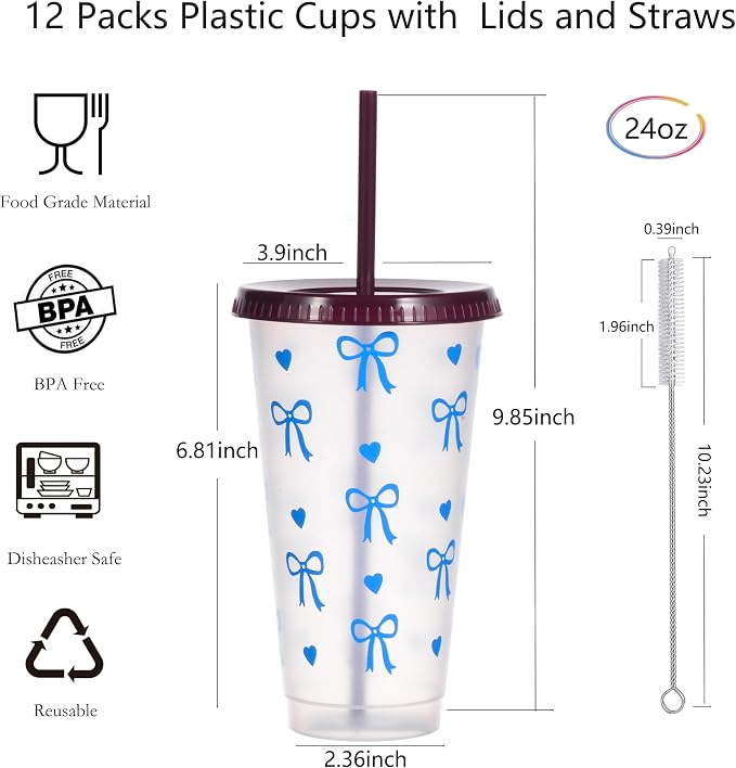 24 oz Reusable Plastic Cups, Custom Cups - Image 2