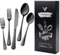 VANDBAO Black Flatware Cutlery Silverware Set 20 Pieces, Stainless Steel by VANDBAO