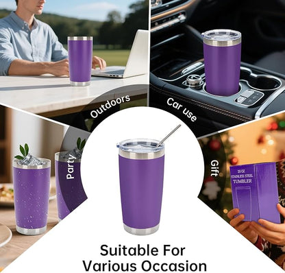 IEOVIEE 32 Pack 20oz Stainless Steel Insulated Bulk Tumblers - Image 8