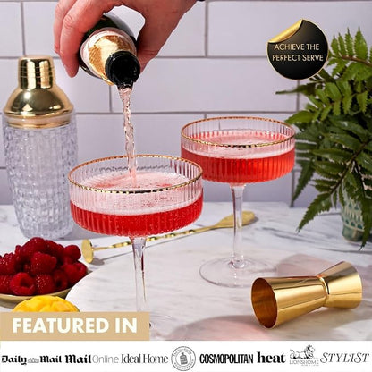 VEMACITY - Ribbed Espresso Martini Glasses Set of 4 - Image 6