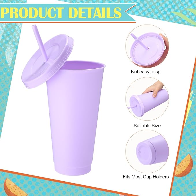 Honeydak 30 Pack Tumbler with Straw and Lid Bulk Cups - Image 3