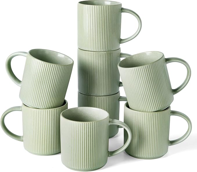 famiware Coffee Mug Set for 8, Star 16 oz Catering Mugs Cup Set by Famiware