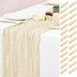 25 Pack Ivory Table Runner 17 x 108inch Cheesecloth Table Runner Boho Gauze by Lumaycens