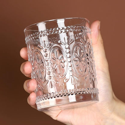 Bekith 6 Pack Drinking Glasses, 9.5 oz Romantic Water Glasses - Image 5