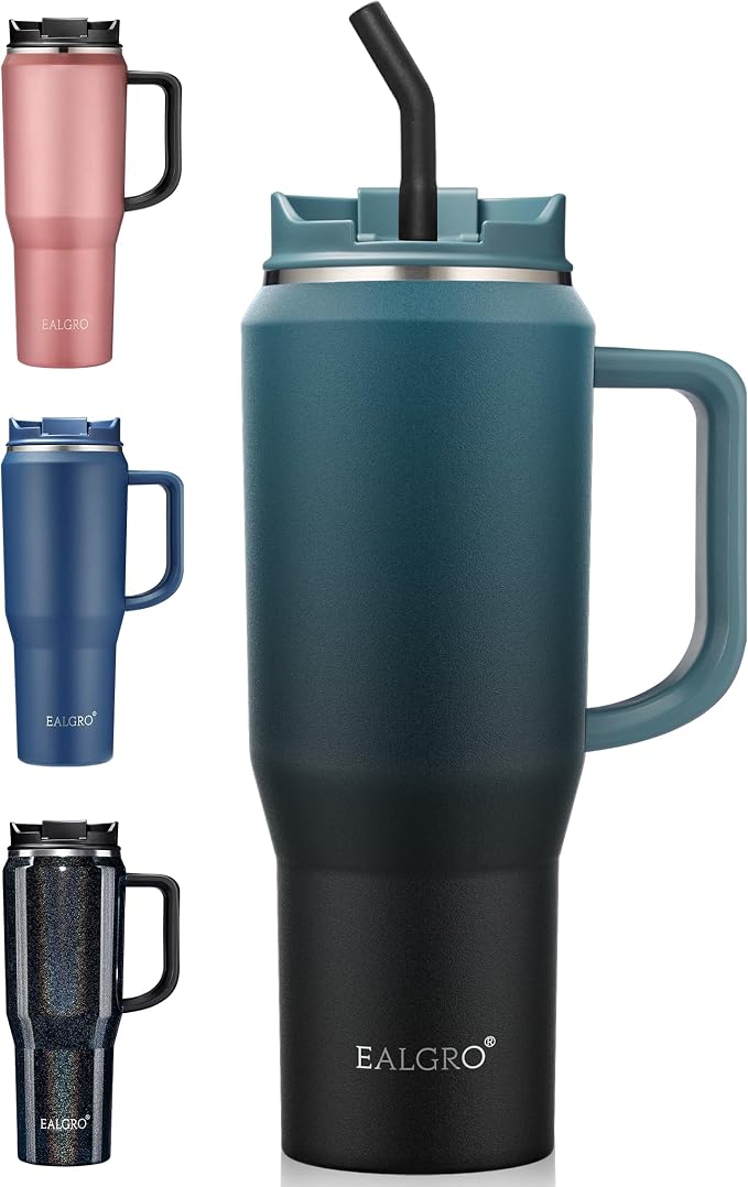 EALGRO 40 oz Insulated Stainless Steel Water Bottle Jug by EALGRO